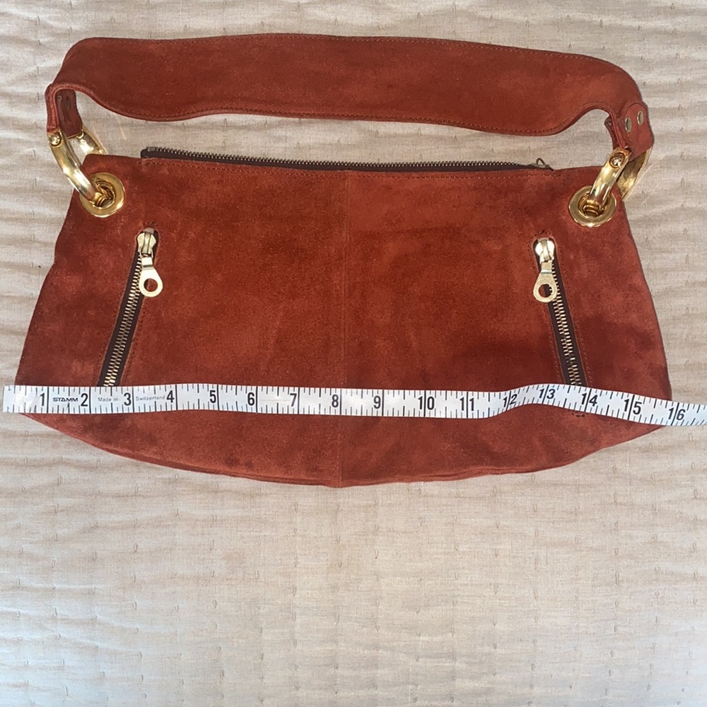 Christopher Kon | Rust suede leather small hobo - Picture 11 of 13